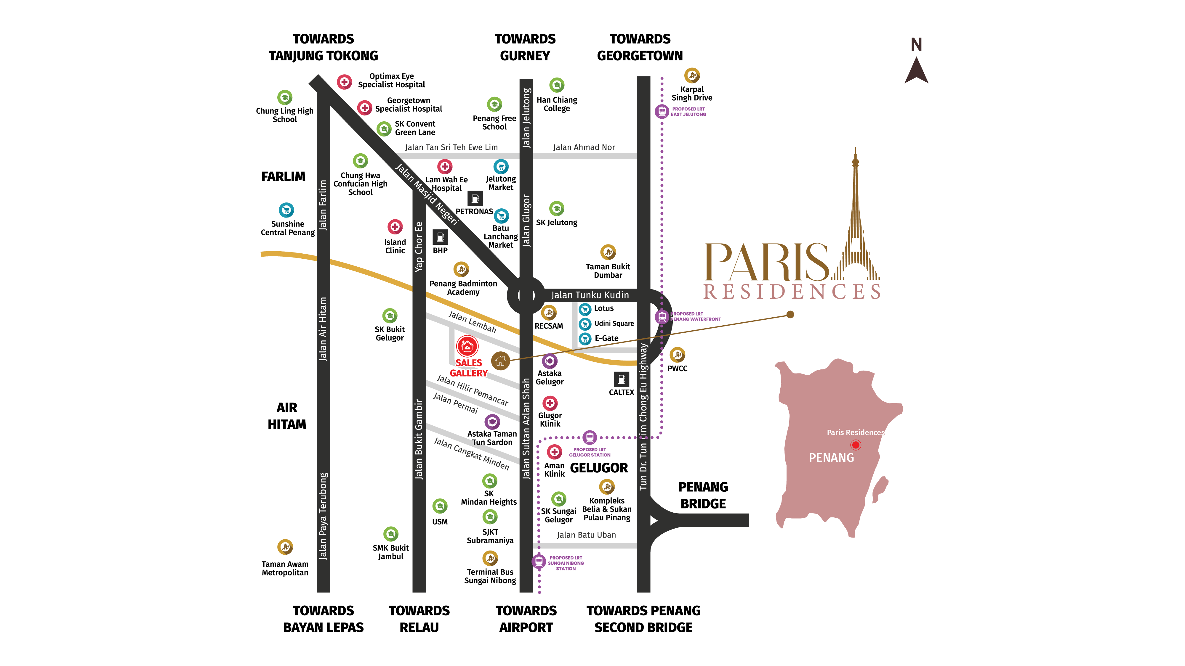 Paris Residences location map